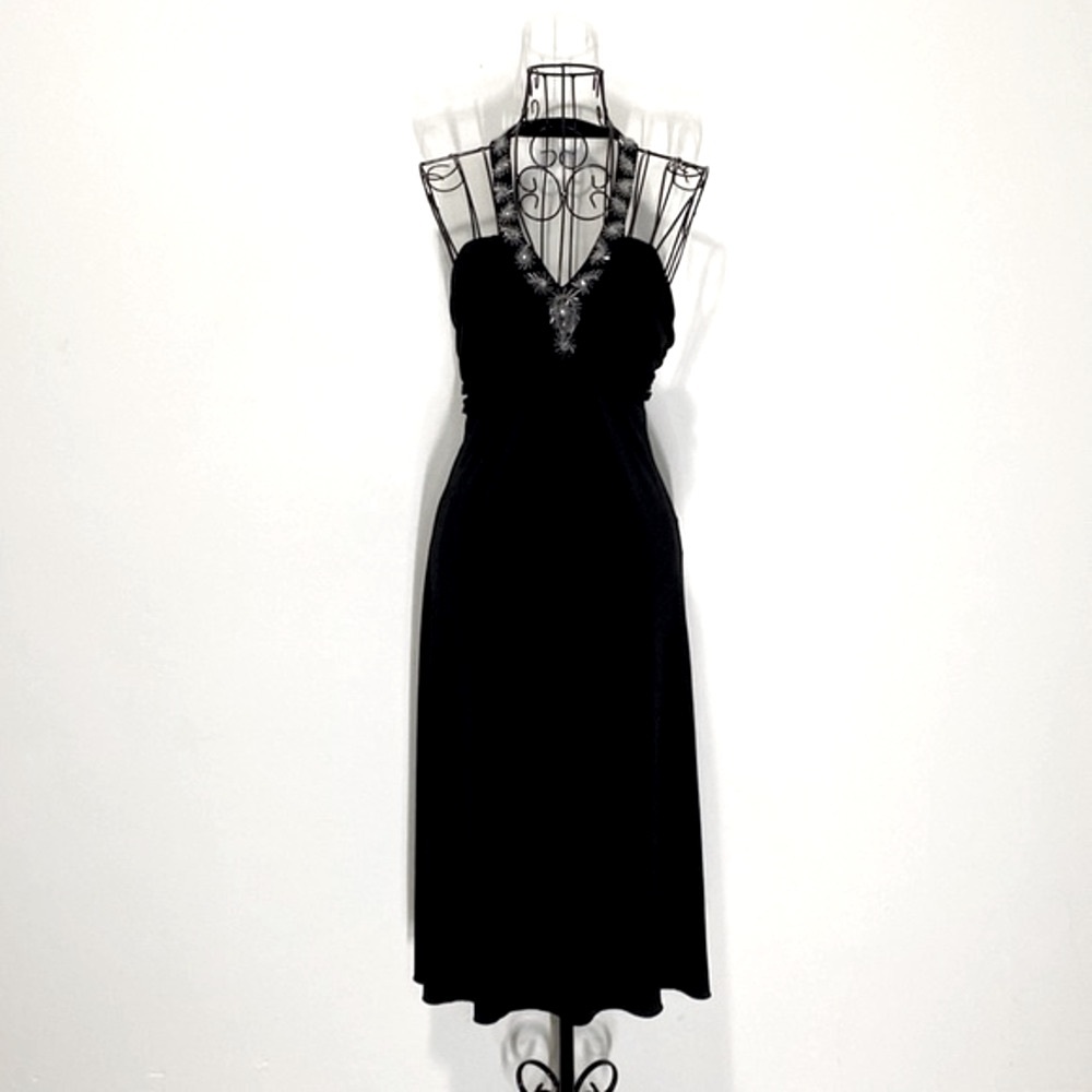SPENSER JEREMY Black Halter Dress with Sequins